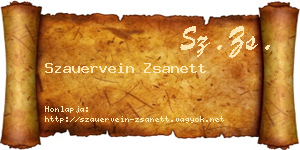 Szauervein Zsanett névjegykártya